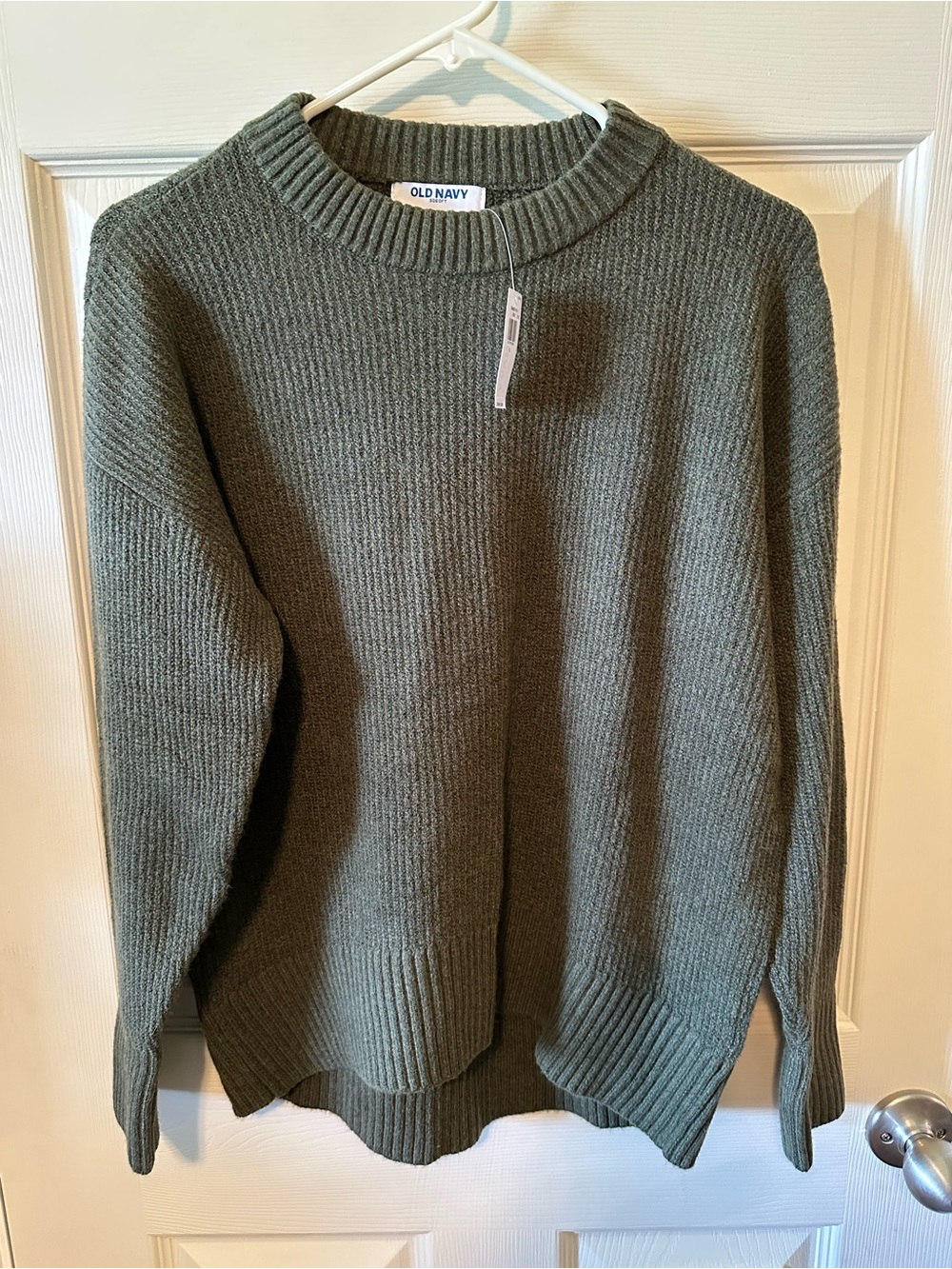 Old Navy Olive Green Ribbed Crewneck Sweater